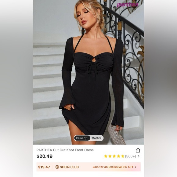 SHEIN black mini dress - Picture 1 of 3